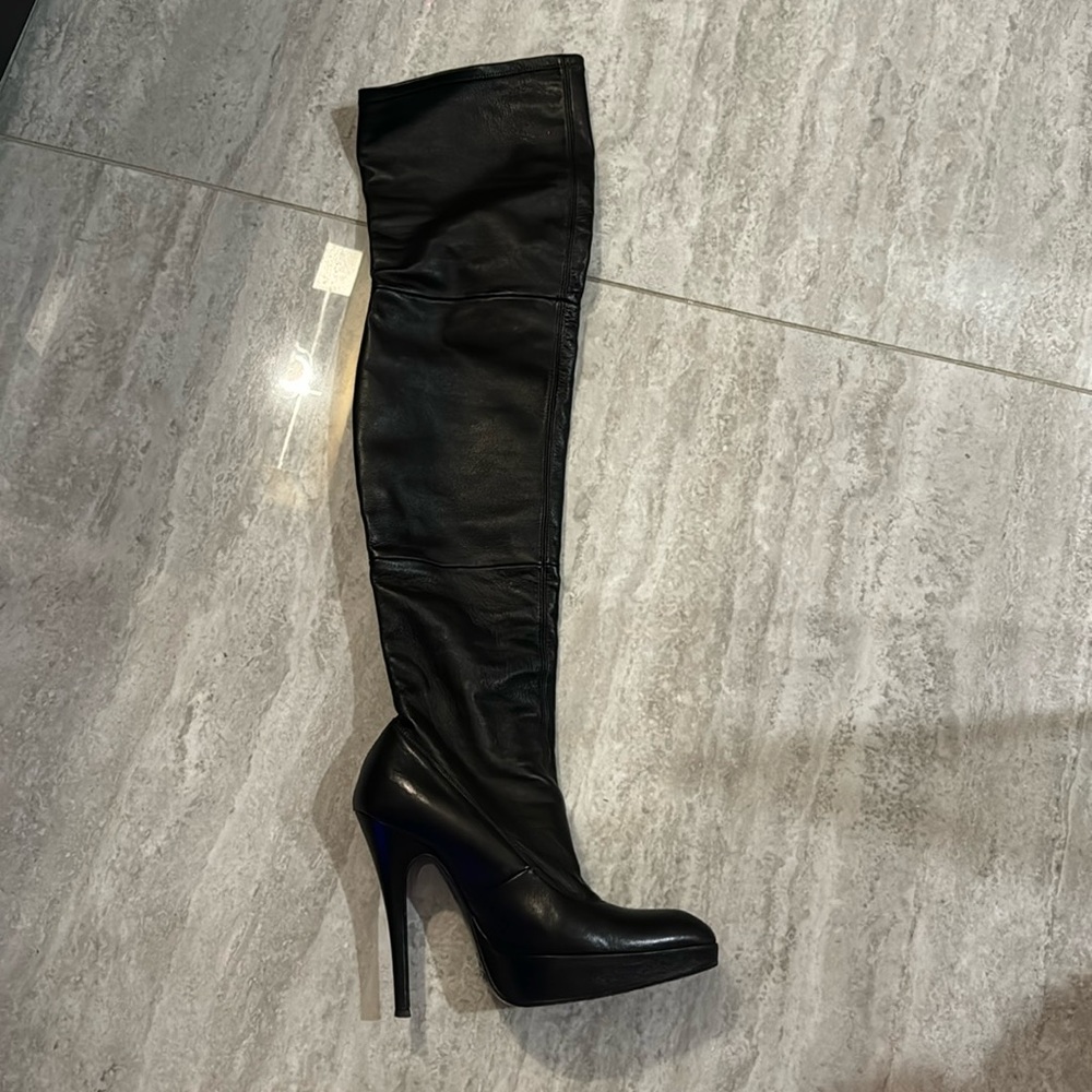 Dolce & gabana worn once over the knee leather boot